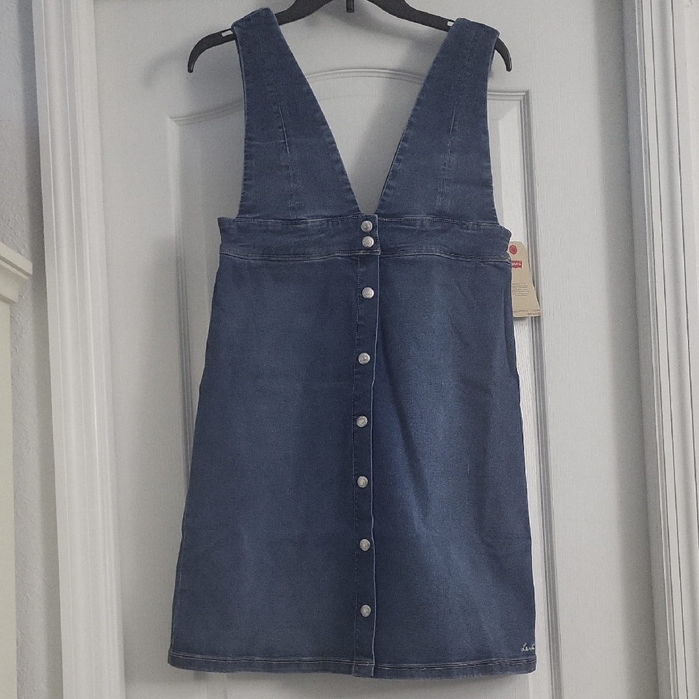 Levi's Denim Sleevless Girls Dress Snap Button - sizes 10 and 16 left